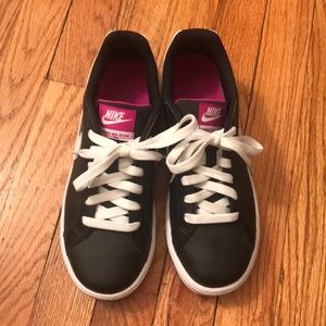Nike womens court sneakers - black, white, fuschia